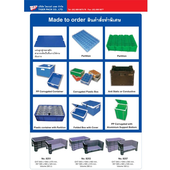 กล่องพลาสติกลูกฟูก กล่องพลาสติกลูกฟูก