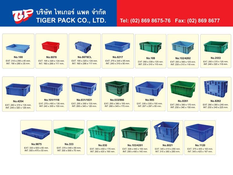 ลังพลาสติก ไทเกอร์ แพค